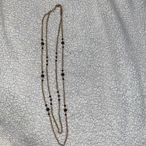White House Black Market Double Strand Layered Necklace